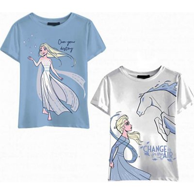 ERVE Dívčí tričko Frozen Ledové království bavlna BÍLÁ – Zboží Mobilmania