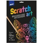 Škrabací obrázek šablona A4 Kočka 21x29cm – Zbozi.Blesk.cz