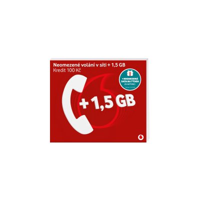 Vodafone SIM Předplacená karta 30 edice Volej 1,5GB + 150 Kč kredit – Hledejceny.cz