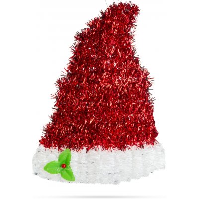 Family Mikulášská čepice jako vánoční ozdoba červenobílá třpytivá 34 × 26 cm – Hledejceny.cz