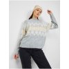 Dámský svetr a pulovr GAP dámský vzorovaný svetr Béžovo-šedý