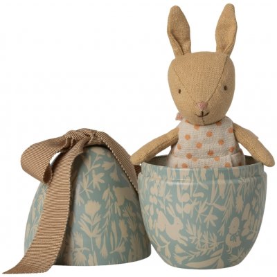 Maileg Kovové vejce se zajíčkem Dusty Blue, modrá barva, kov – Hledejceny.cz