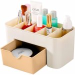 Jenifer AG506A Organizér na kosmetiku a make-up 23 x 11 x 10,5 cm bílo-růžový