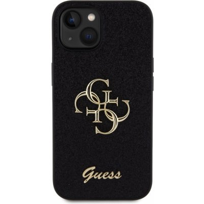 Guess PU Fixed Glitter 4G Metal Logo Zadní iPhone 13 čierne – Zboží Mobilmania
