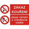 Zákaz kouření!/Zákaz vstupu s otevřeným ohněm! | Plast, A4