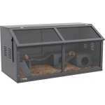 MM Handel Klec pro křečky syrské a trpasličí křečky PawHut s příslušenstvím 100 cm x 52 cm x 50 cm šedá – Zboží Dáma