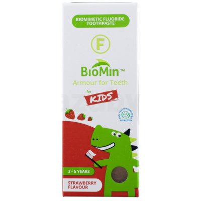 BioMin F gelová zubní pasta pro děti jahoda 37,5 ml – Zboží Mobilmania