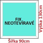 Soft Plastové okno 90x130 cm FIX neotevíravé – Sleviste.cz