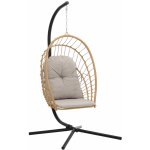 Garden Line Závěsné zahradní křeslo Eris šedé + polštář – Zboží Dáma