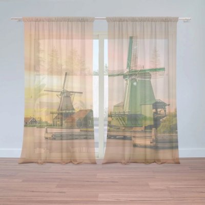Záclony Větrné mlýny: 2 ks - 150x250 cm - Sablio – Hledejceny.cz