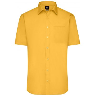 James & Nicholson pánská košile s krátkým rukávem JN680 žlutá