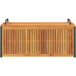 vidaXL box 110x45x42/53 cm z masivního dřeva akácie a oceli – Zboží Dáma