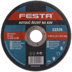 Festa Kotouč řezný FESTA na kov 125x1.0x22.2mm