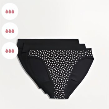 Marks & Spencer Vysoce savé menstruační bikinové kalhotky černá 3 ks