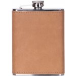 Nerezová placatka s potahem ze syntetické kůže - světle hnědá sublimace termotransfer 240 ml – Zboží Dáma