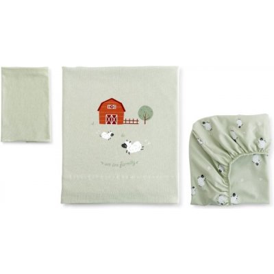 bonjourbébé 3-dílná bavlněná sada Funny Farm 80 x 50 cm – Zboží Dáma