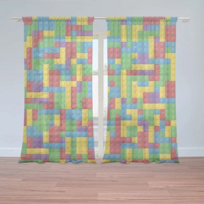 Sablio Záclony Barevná stavebnice: 2ks 150x250cm – Hledejceny.cz