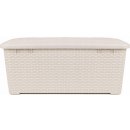 Curver RATTAN STYLE úložný box 72L krémová 00712-885