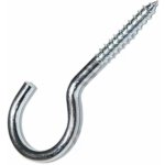 Háček s vrutem do dřeva / hmoždinky 40x3mm, zinek – Hledejceny.cz