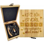 Sablio Dárková sada na víno Když Bůh stvořil vnuky: 147×168×49 mm – Hledejceny.cz