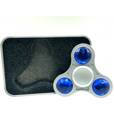 Stříbrný fidget spinner HQ modrý diamant – Hledejceny.cz