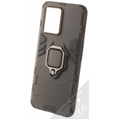 1Mcz Armor Ring odolné ochranné s držákem na prst pro Realme 9 4G, Realme 9 Pro Plus černé – Sleviste.cz