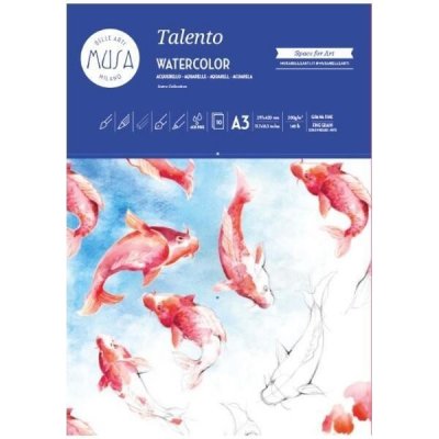Blok Akvarel MUSA, A3/10 listů., 300g/m2 pro malbu – Zboží Mobilmania