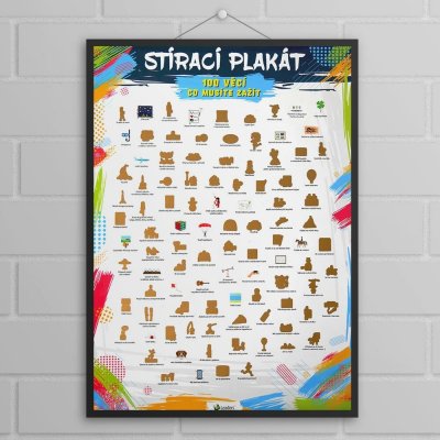 4Leaders Stírací plakát 100 věcí co musíte zažít 40,5×59 cm – Zboží Mobilmania
