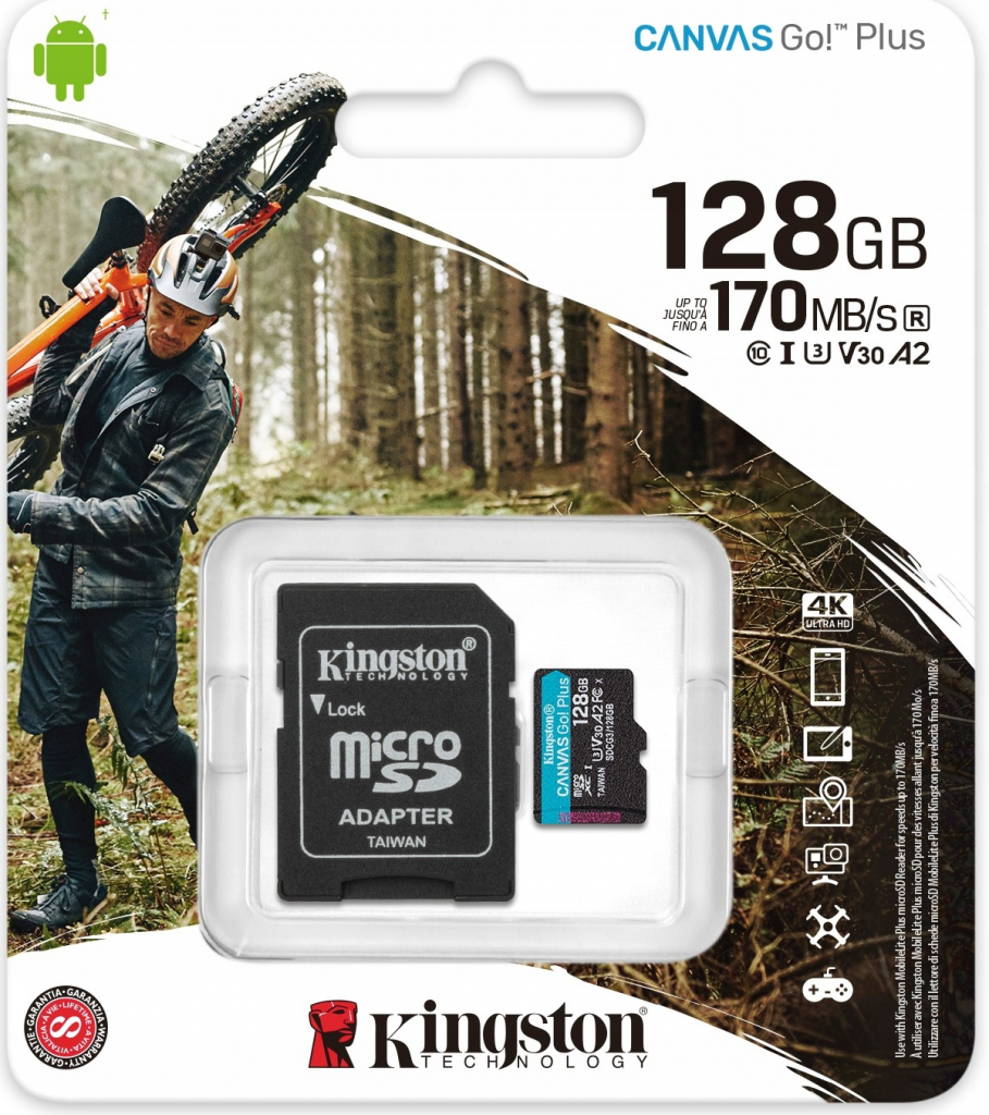 Kingston MicroSDXC UHS-I U3 128 GB SDCG3/128GB