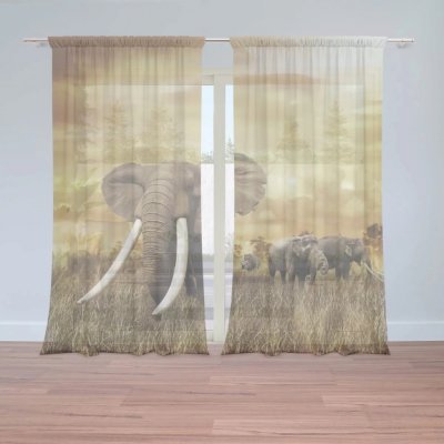 Záclony Slon Africký: 2 ks - 150x250 cm - Sablio – Hledejceny.cz
