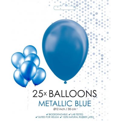 Fiesta Balónky metalická modrá Ø30cm – Zboží Dáma