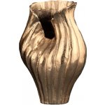 Dekorační promáčknutá zlatá váza 24 x 14 x 29 cm – Hledejceny.cz