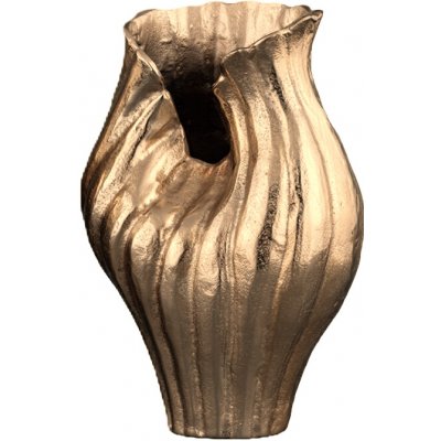 Dekorační promáčknutá zlatá váza 24 x 14 x 29 cm – Hledejceny.cz