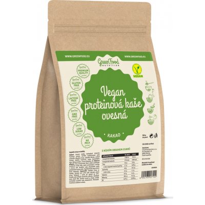 GreenFood Nutrition Vegan Proteinová kaše ovesná 500 g – Zboží Mobilmania