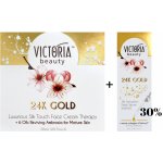 Victoria Beauty 24K Gold Silk s kyselinou hyaluronovou denní noční krém 50 ml + pleťové sérum 20 ml + dárková taštička dárková sada – Zbozi.Blesk.cz