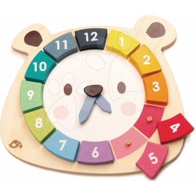 Tender Leaf Toys TL8408 Drevené hodiny s medveďom