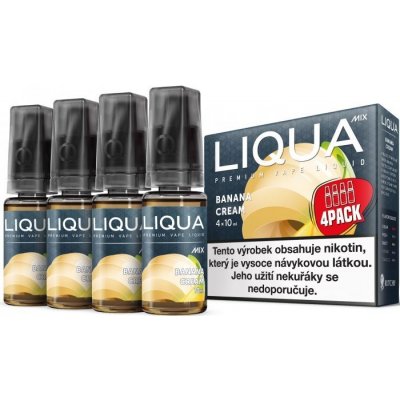 Ritchy Liqua MIX 4Pack Banán Cream 10 ml 6 mg – Hledejceny.cz