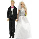 Teddies 2ks nevěsta a ženich plast 30 cm v krabici 25x33x7 cm – Hledejceny.cz