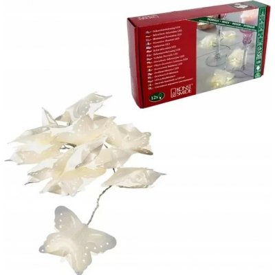 Textilomanie LED světelný řetěz BUTTERFLY 5 m bílý – Hledejceny.cz
