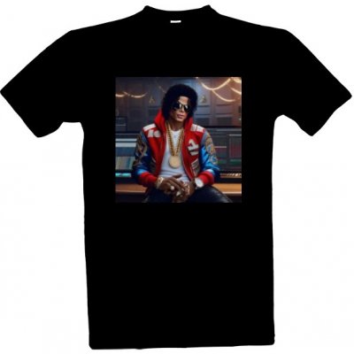 Tričko s potiskem Michael Jackson pánské černá – Sleviste.cz