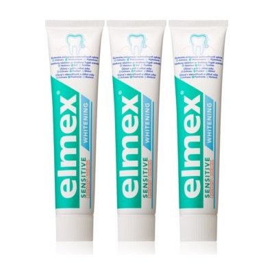 Elmex bělicí zubní pasta pro citlivé zuby sensitive whitening 3 x 75 ml – Zbozi.Blesk.cz