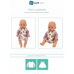 de-park Papírový střih na panenku - Triko a zástěrka – Zboží Mobilmania