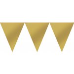 Vlaječková girlanda zlatá 4,5 m – Zboží Dáma