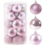 SPRINGOS Vánoční baňky růžové mix 6cm sada 20ks – Sleviste.cz