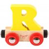 Dřevěný vláček Bigjigs Rail Hop vagónek dřevěné vláčkodráhy Písmeno R