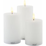 Sirius Sada dobíjecích LED svíček Sille White sada 3 ks | bílá – Hledejceny.cz