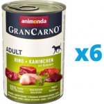 Animonda Gran Carno Adult Fleisch Plus králik & bylinky 6 x 0,8 kg – Hledejceny.cz