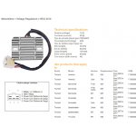 DZE regulátor napětí TRIUMPH AMERICA 790/865 02-17; BONNEVILLE 865 02-17; SCRAMBLER/SPEEDMASTER 865 02-17; TT 600 00-03 (T1300889, T1300888) (ESR547) | Zboží Auto