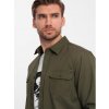 Pánská Košile Ombre košile regular fit OM-SHCS-0146 khaki