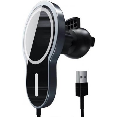 SES Magnetický držák s bezdrátovým nabíjením MagSafe do auta s klipem do ventilace černá 8432 – Zboží Mobilmania